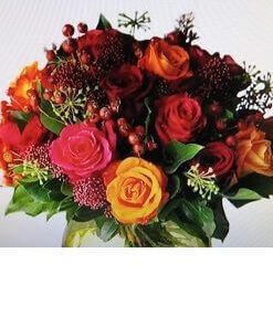 Rose arrangement of assorted colors