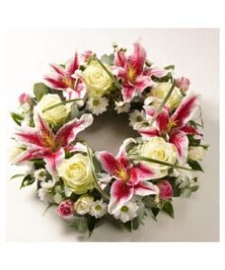 Roses and Lilies Wreath