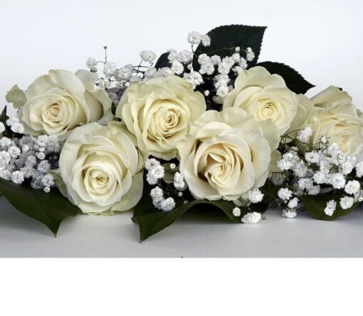 White Roses half a dozen